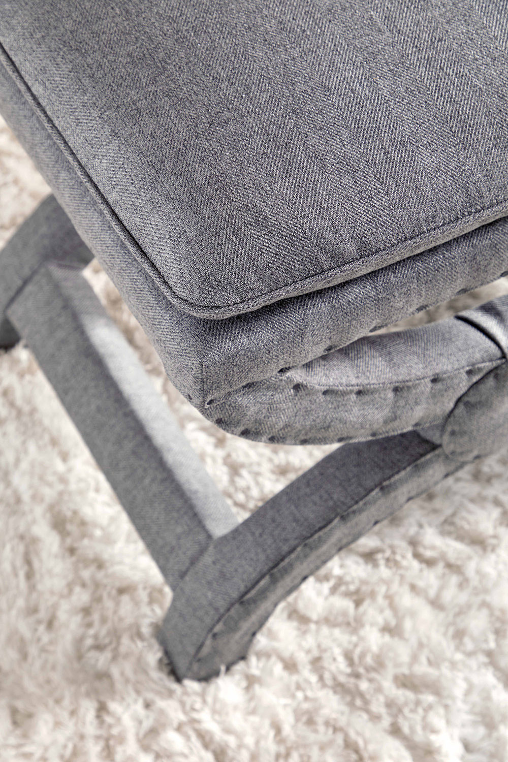 Essentials Gaston Ottoman - Earl Gray