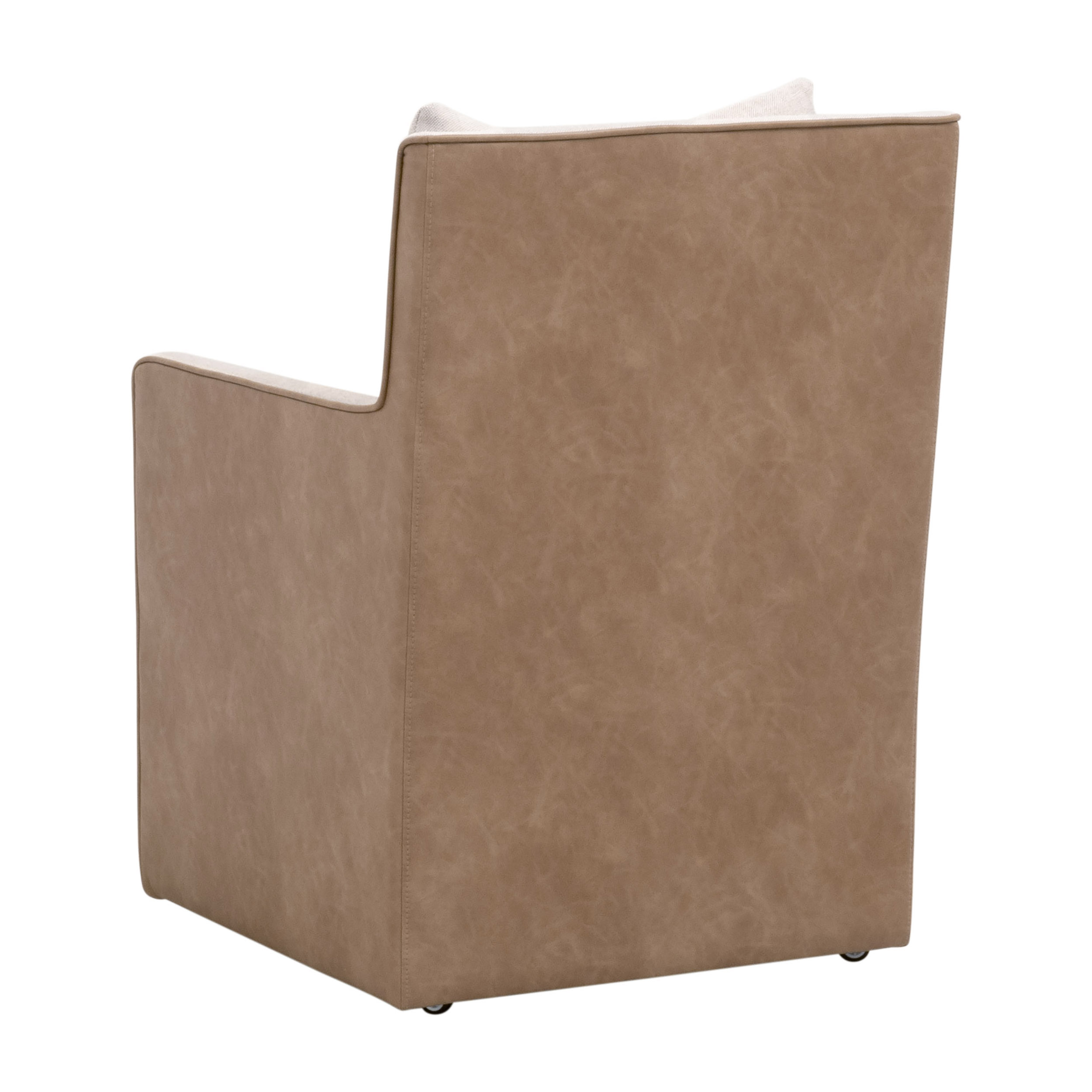Essentials Harmony Arm Chair With Casters - Performance Bisque French Linen, Ivanhoe-Toast