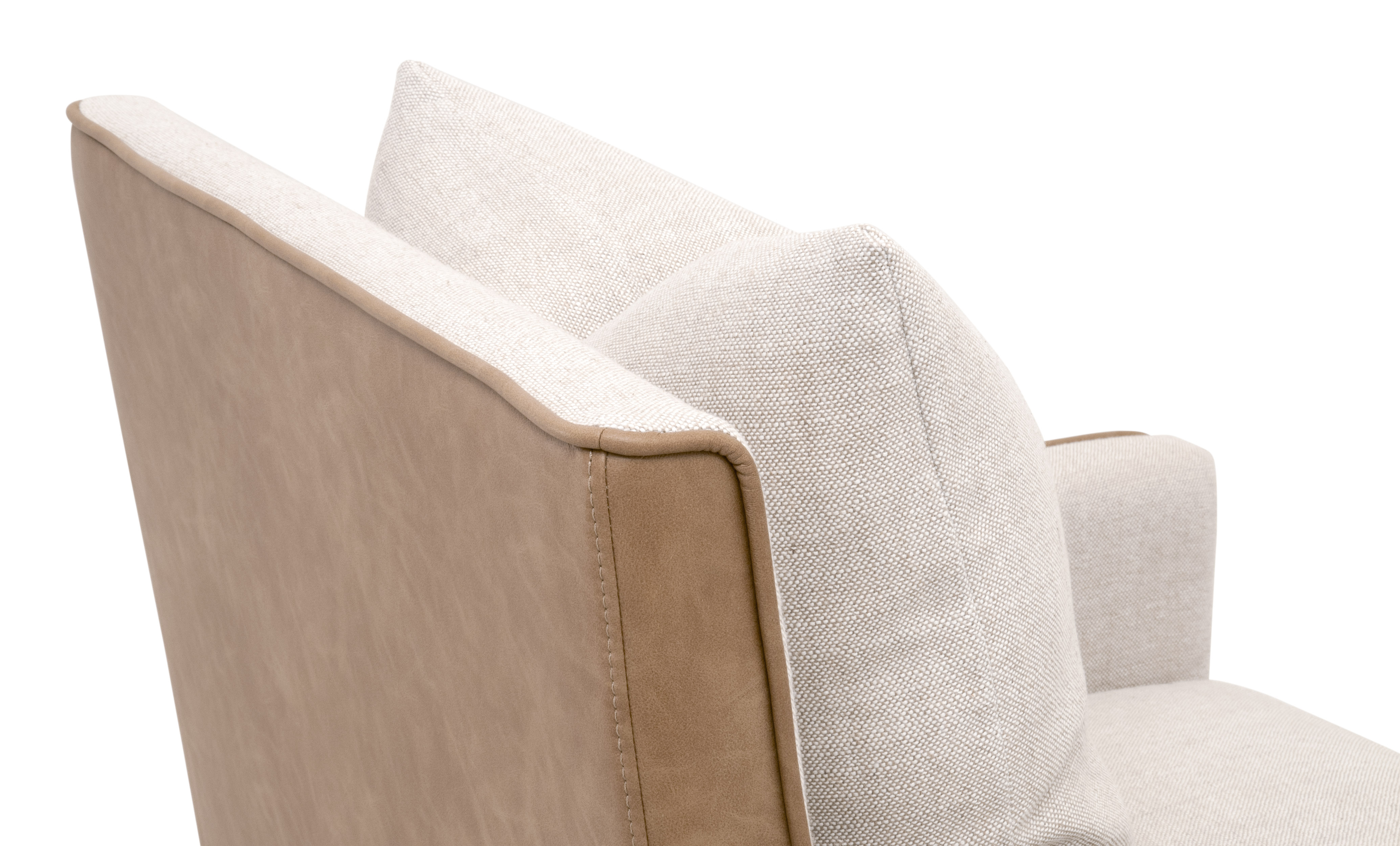 Essentials Harmony Arm Chair With Casters - Performance Bisque French Linen, Ivanhoe-Toast
