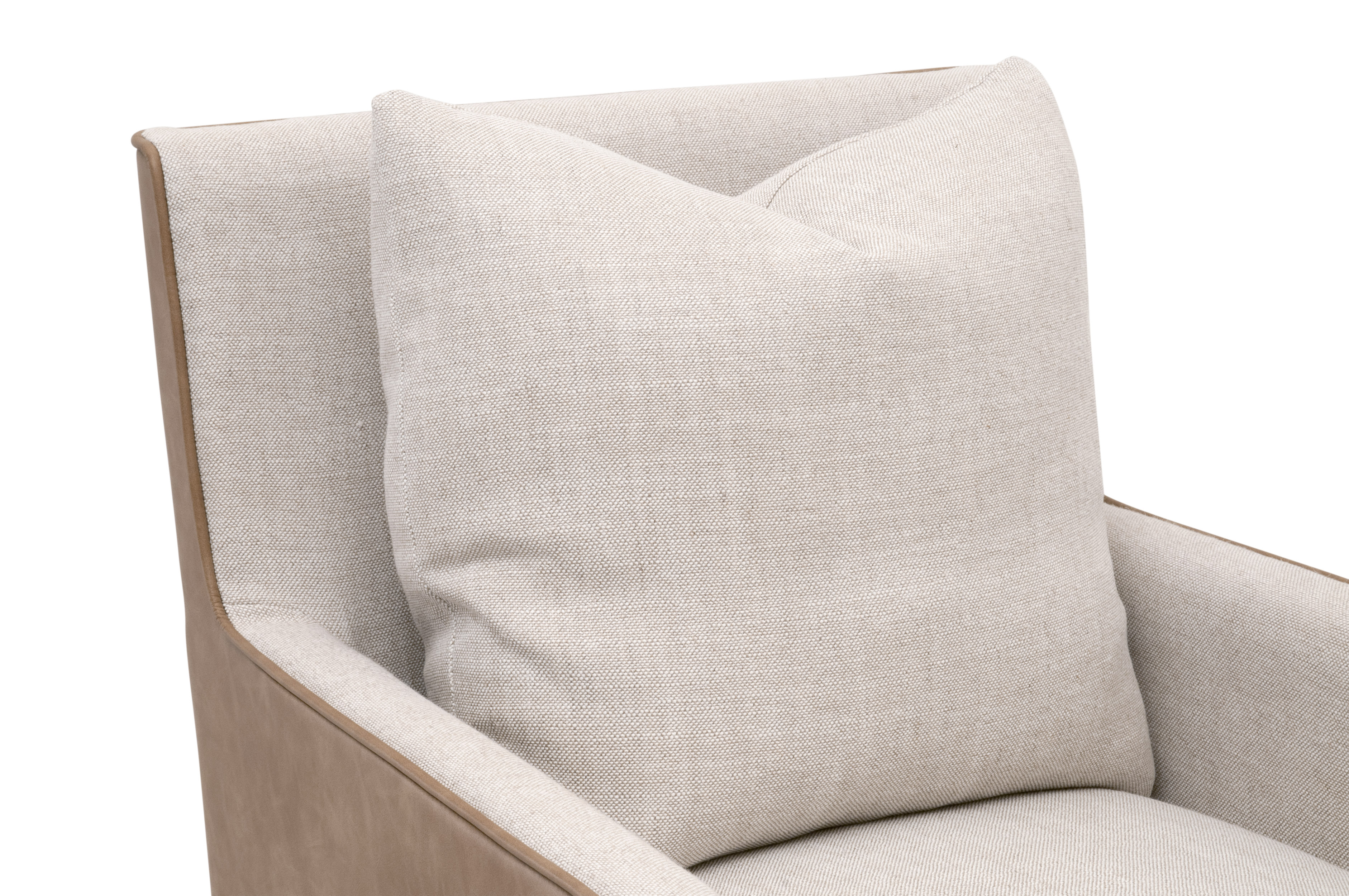 Essentials Harmony Arm Chair With Casters - Performance Bisque French Linen, Ivanhoe-Toast