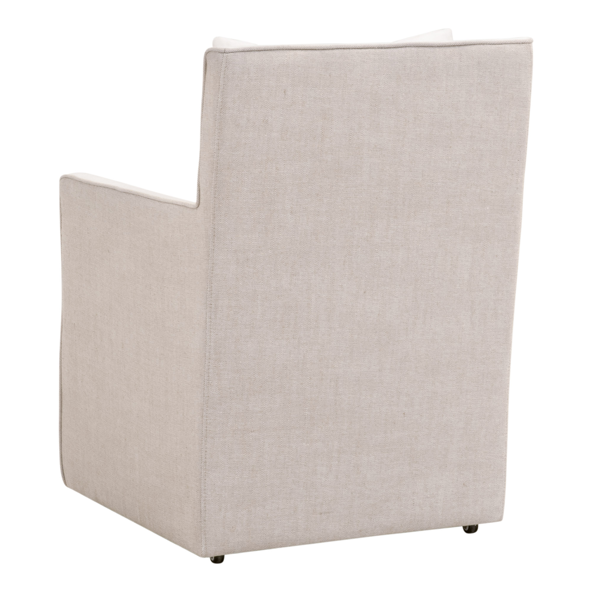 Essentials Harmony Arm Chair with Casters - LiveSmart Peyton-Pearl, Bisque French Linen