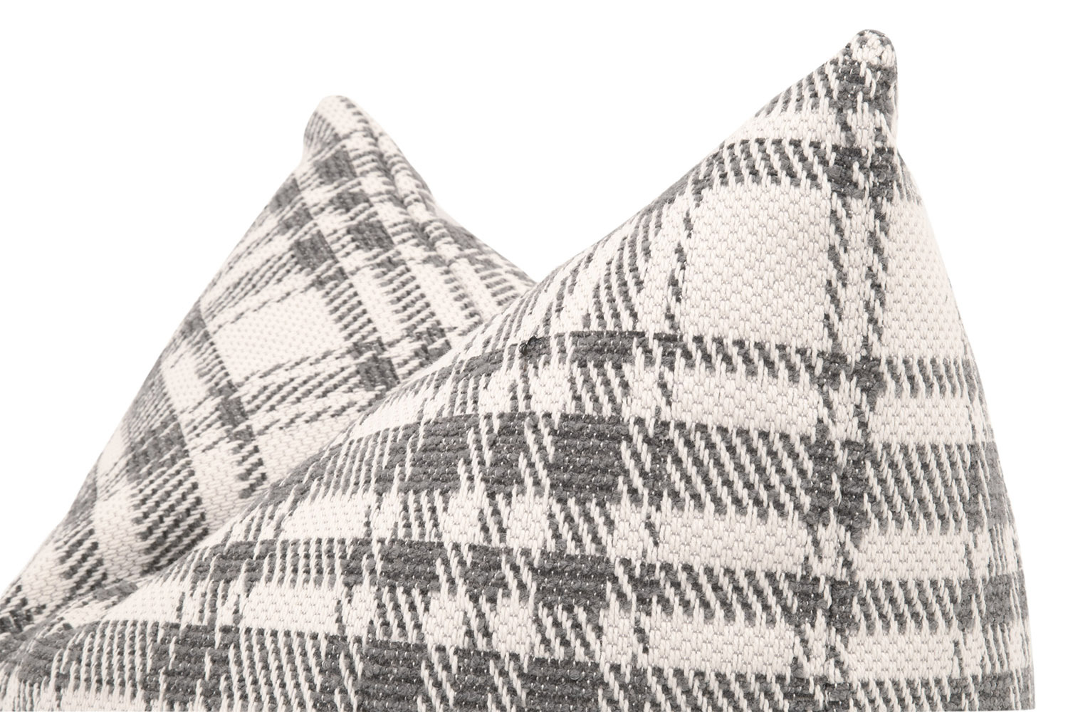 Essentials - The Basic 20" Essential Pillow, Set of 2 in Performance Tartan Charcoal