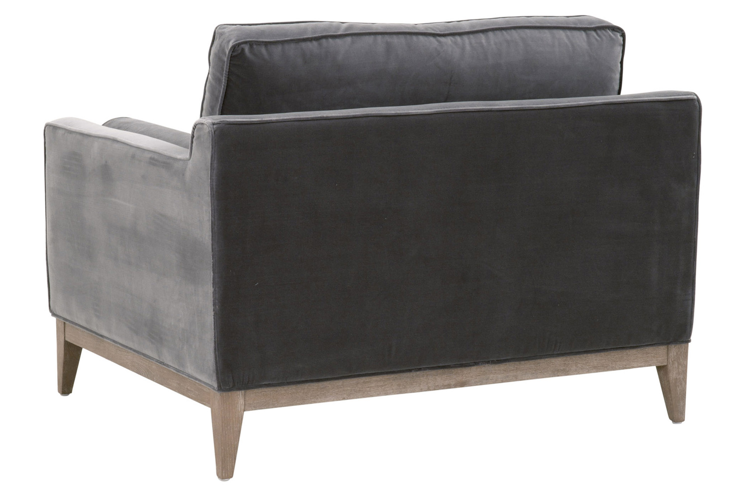 Essentials Parker Post Modern Sofa Chair - Dark Dove Velvet