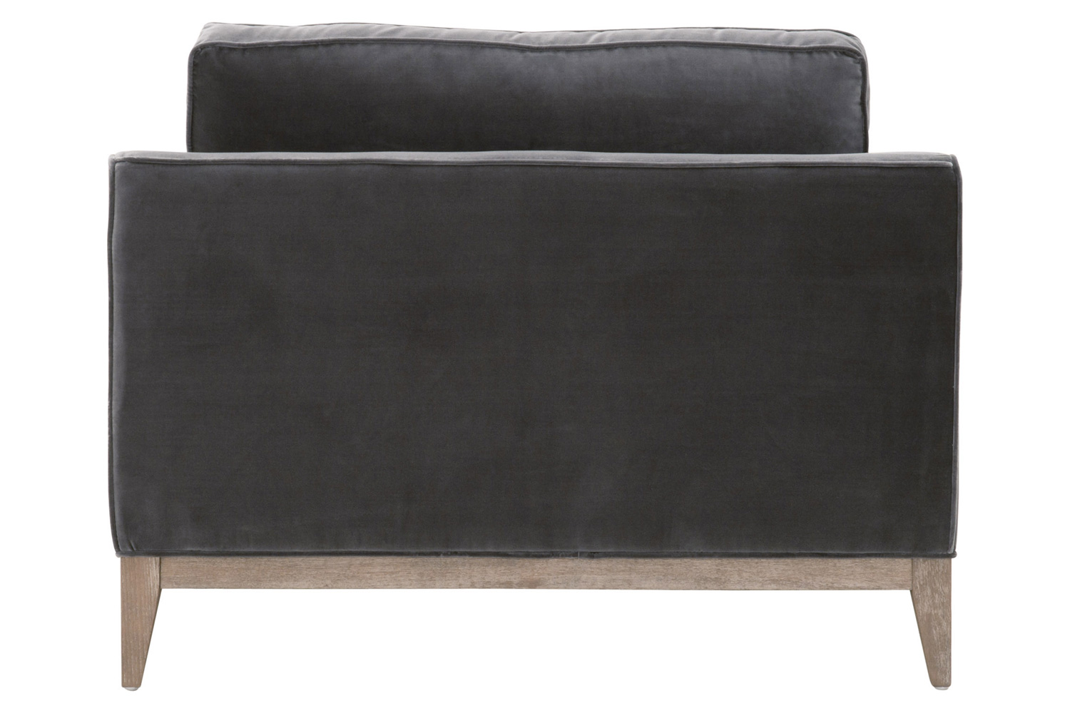 Essentials Parker Post Modern Sofa Chair - Dark Dove Velvet