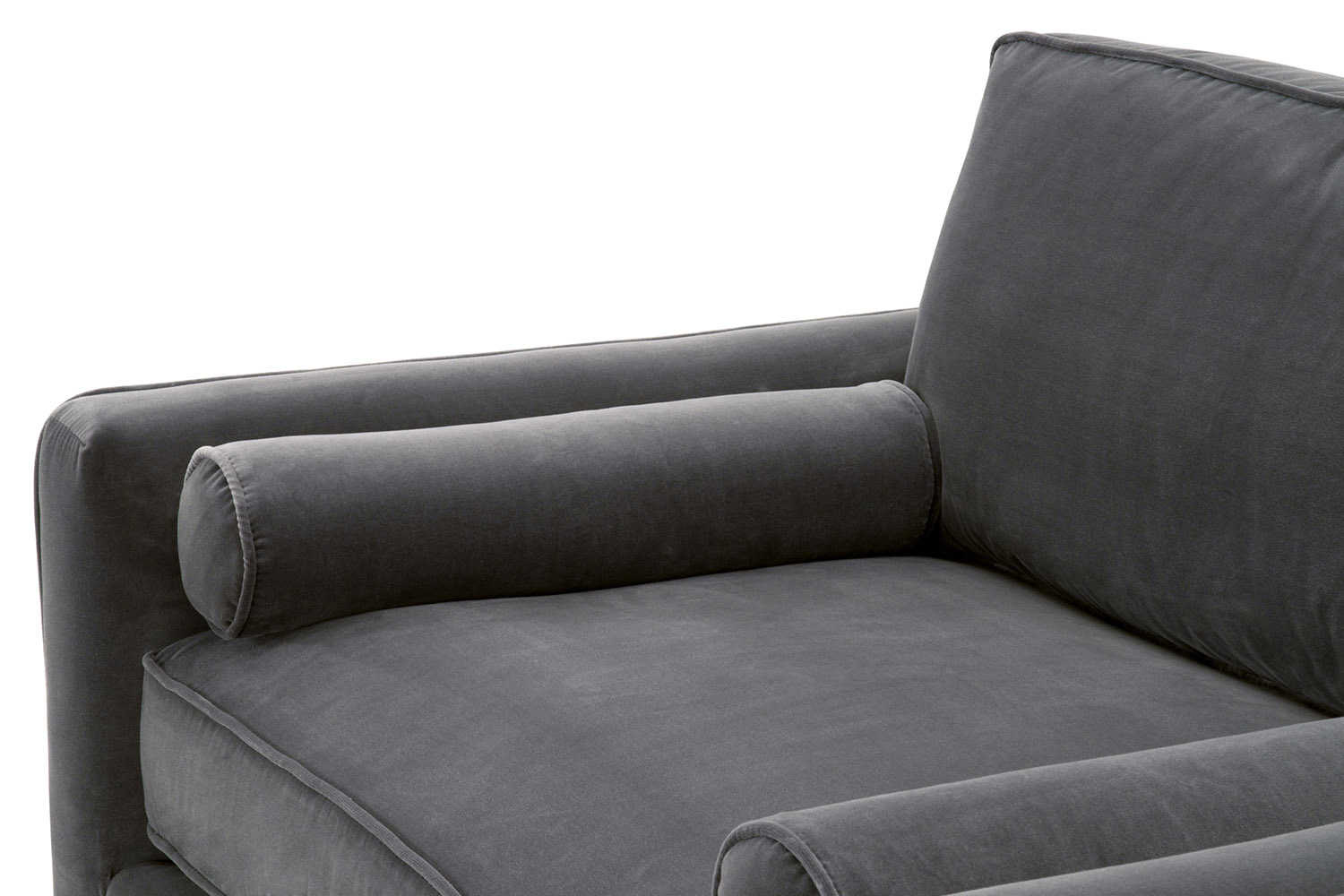Essentials Parker Post Modern Sofa Chair - Dark Dove Velvet