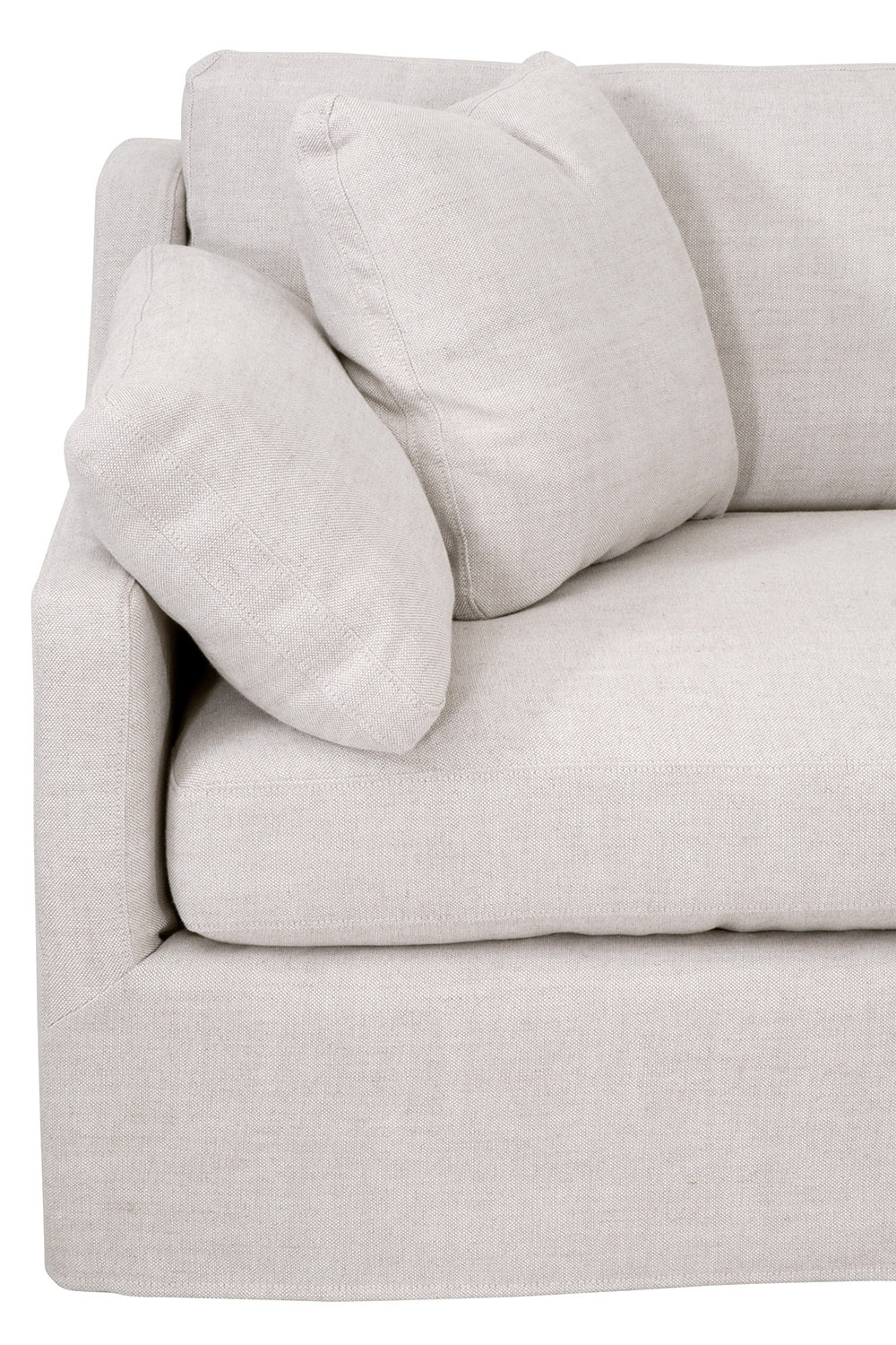 Essentials Lena Modular Slipcover 2-Seat Left Slope Arm Sofa - Espresso/Bisque