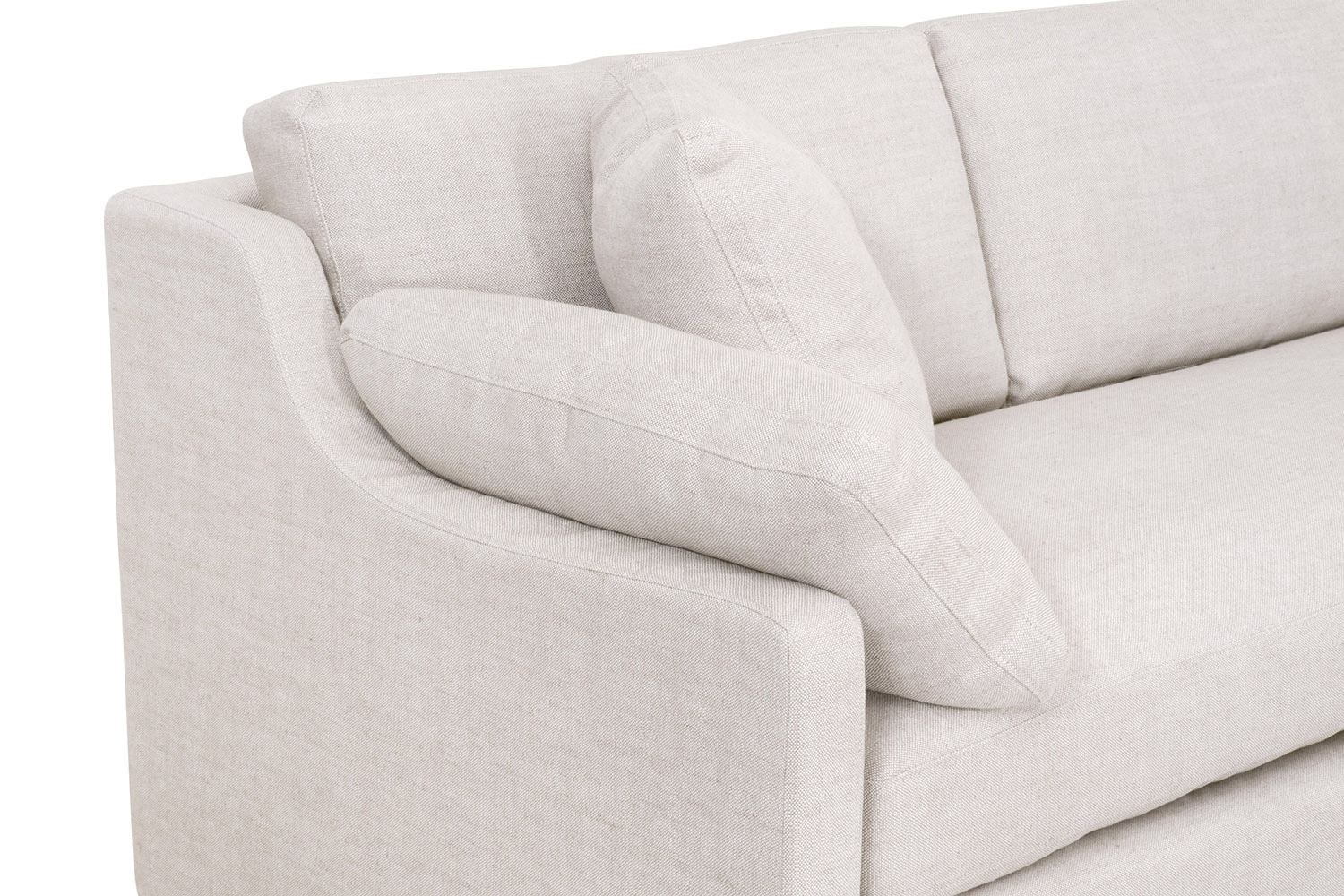 Essentials Lena Modular Slipcover 2-Seat Left Slope Arm Sofa - Espresso/Bisque