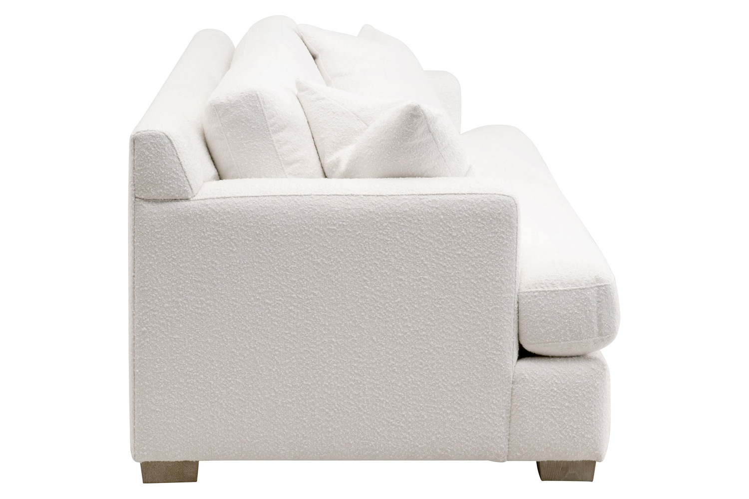Essentials Dean 92" California Casual Sofa - Boucle Snow Natural Gray