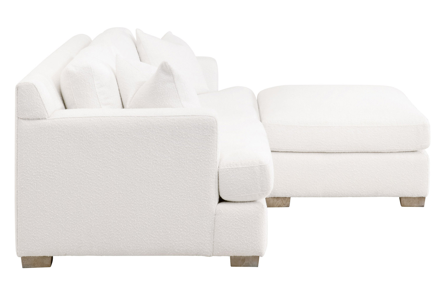 Essentials Dean 92" California Casual Sofa - Boucle Snow Natural Gray