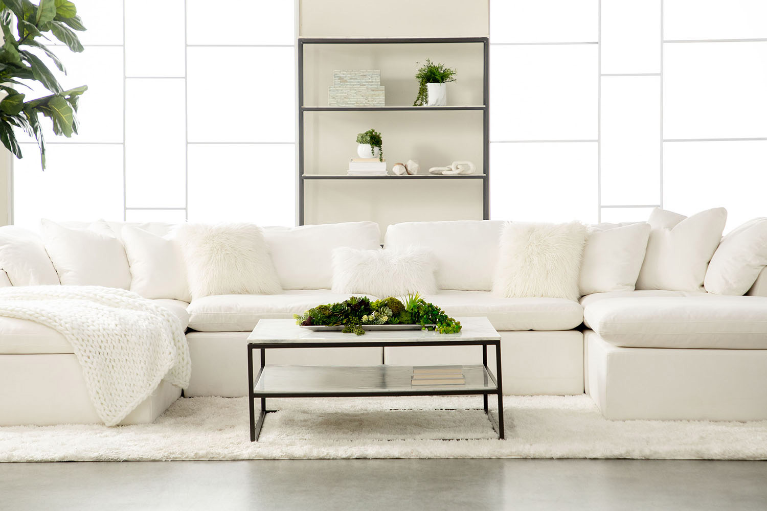 Essentials Sky Modular Ottoman - Peyton Pearl