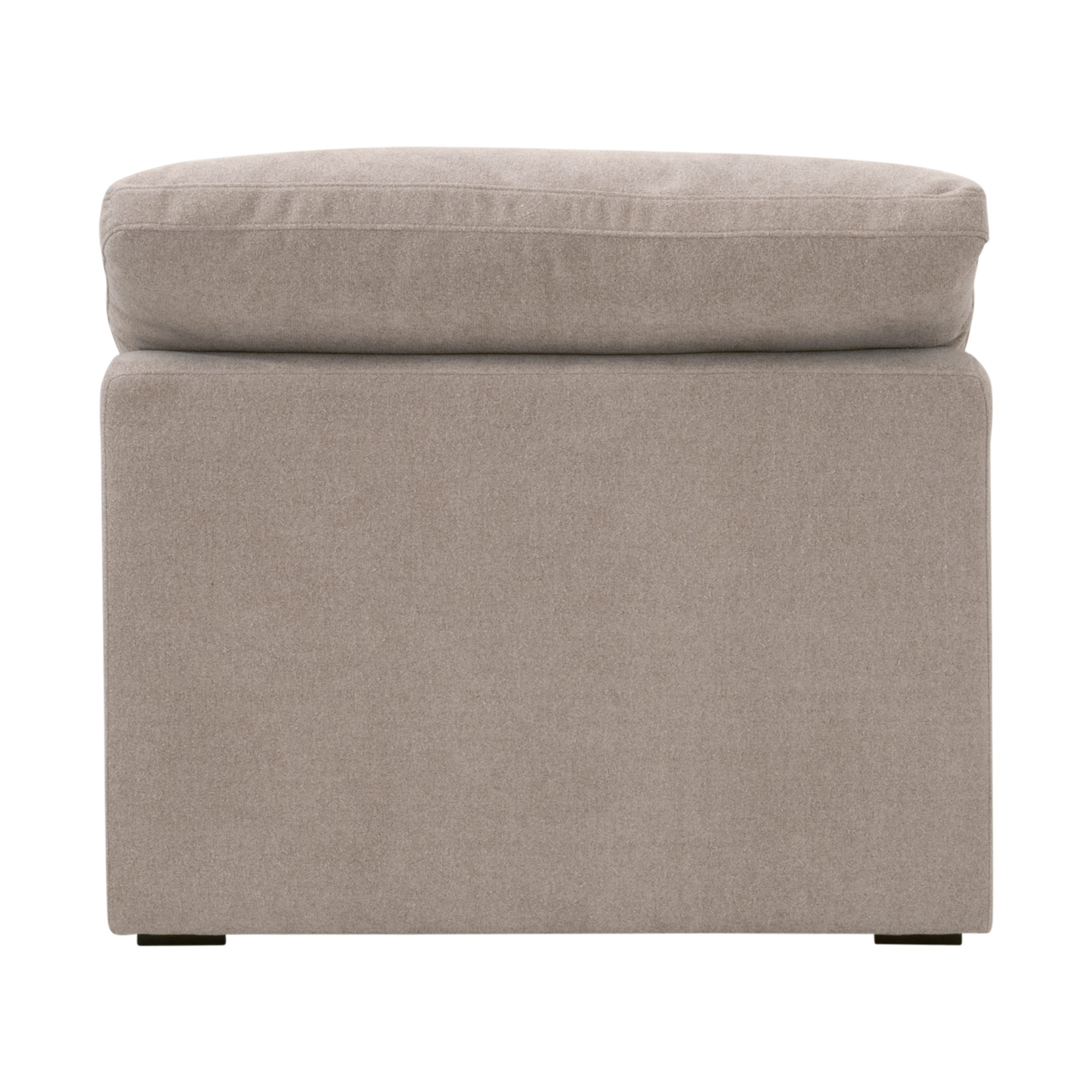 Essentials Sky Modular Armless Chair - Performance Latte Micro Boucle, Espresso
