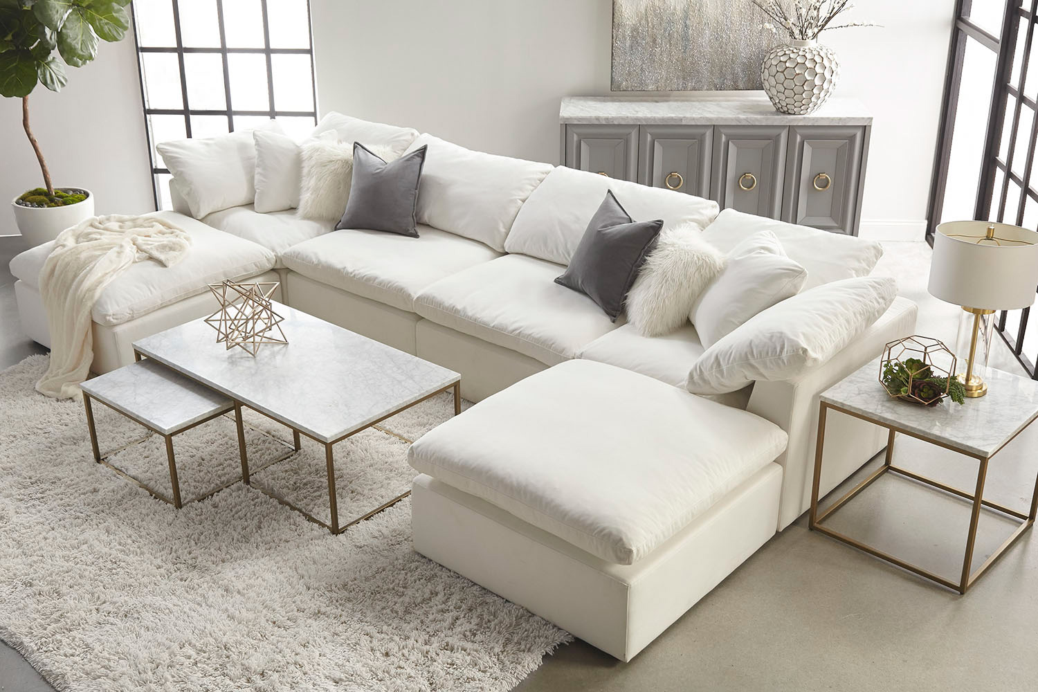 Essentials Sky Modular Armless Chair - Peyton Pearl
