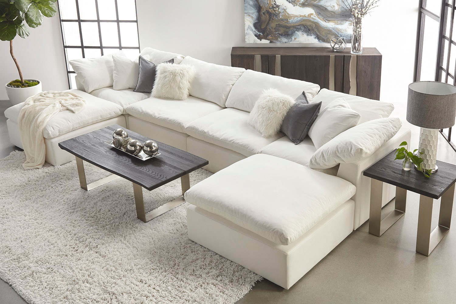 Essentials Sky Modular Armless Chair - Peyton Pearl