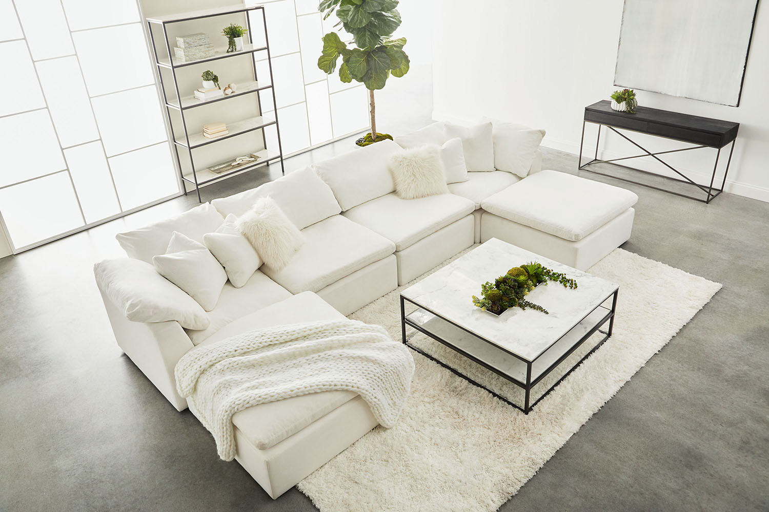 Essentials Sky Modular Armless Chair - Peyton Pearl
