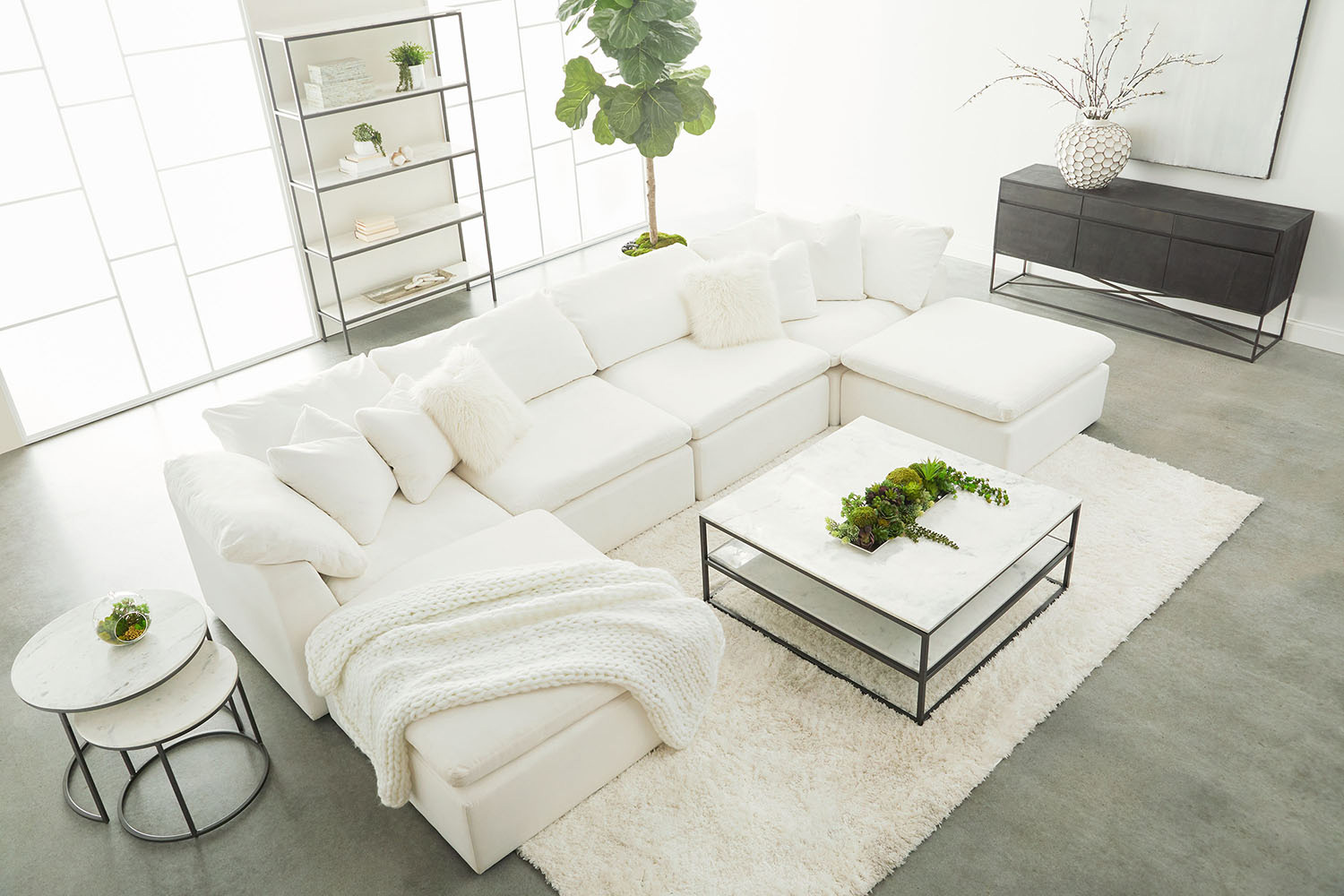 Essentials Sky Modular Armless Chair - Peyton Pearl