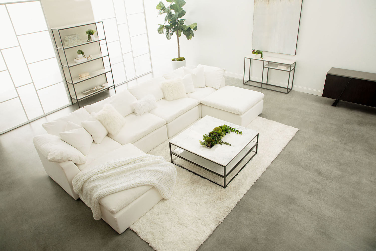 Essentials Sky Modular Armless Chair - Peyton Pearl