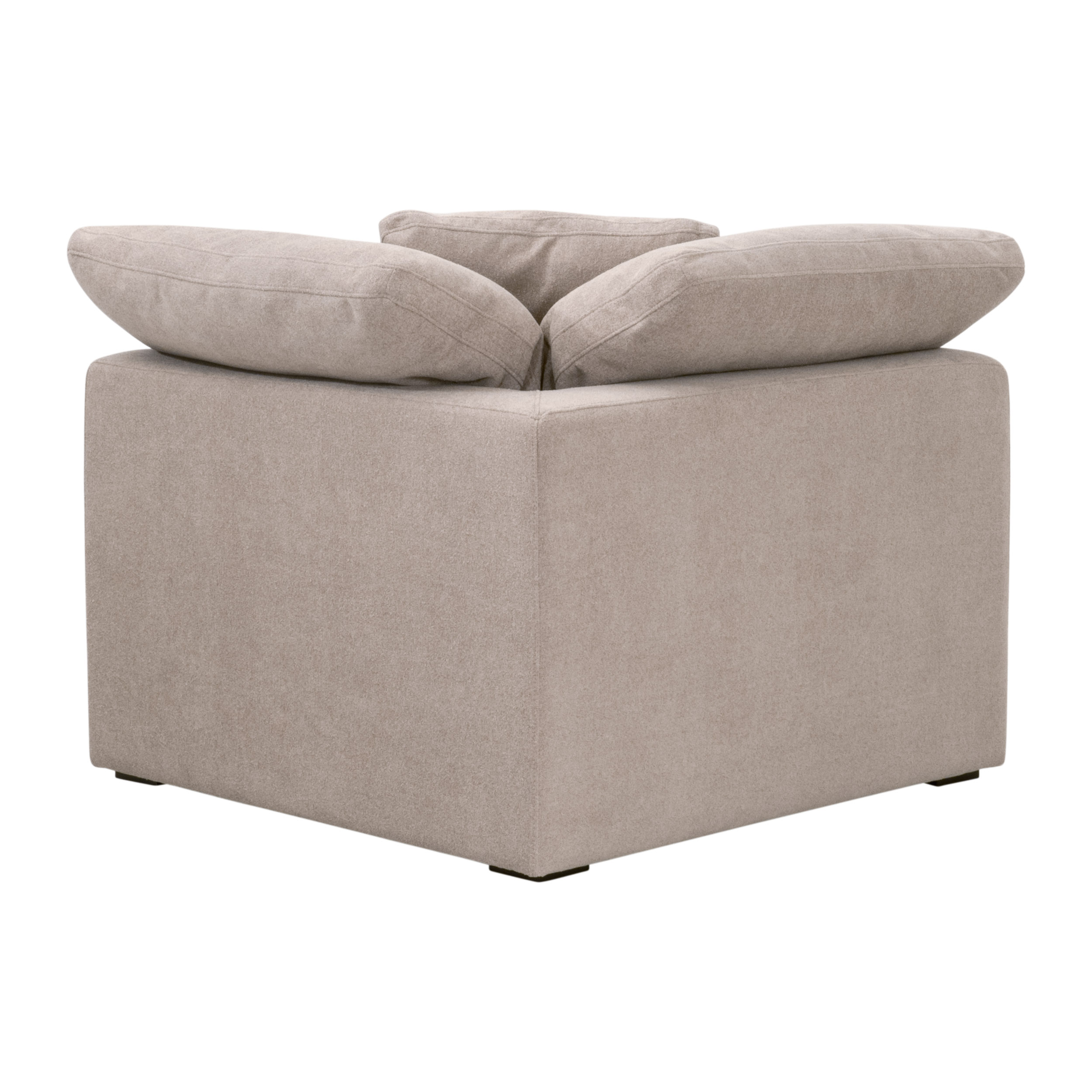 Essentials Sky Modular Corner Chair - Performance Latte Micro Boucle, Espresso