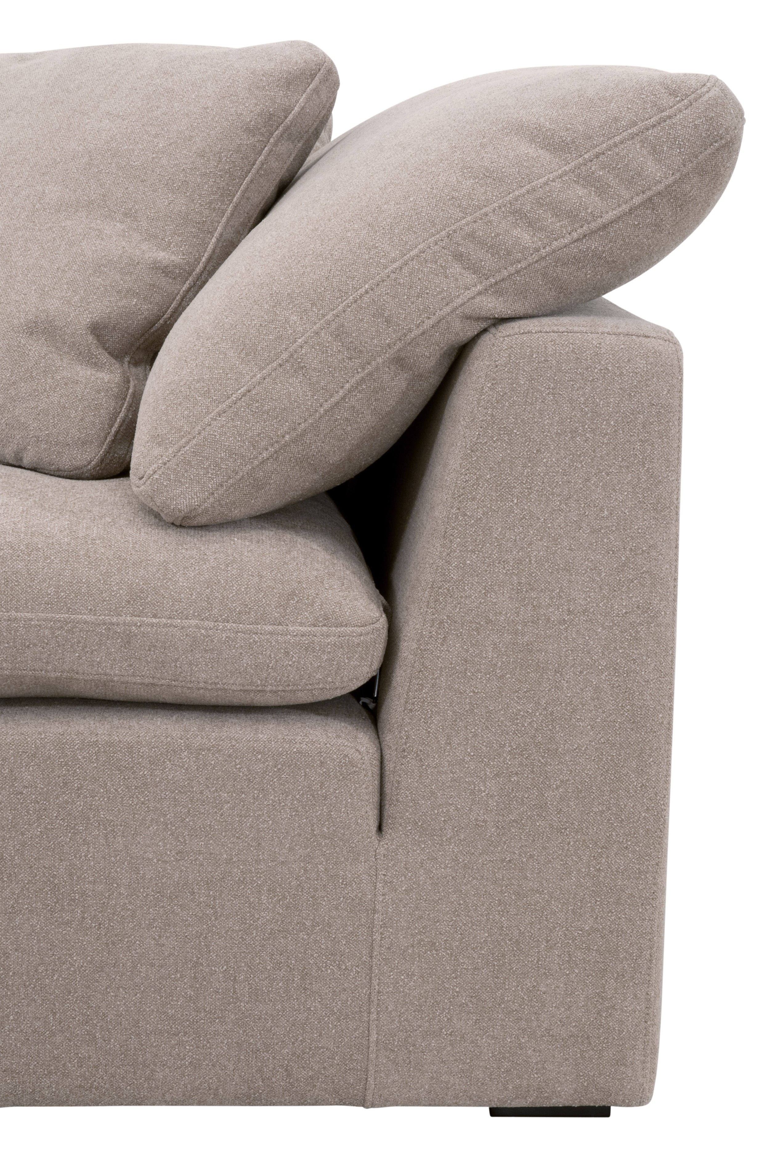 Essentials Sky Modular Corner Chair - Performance Latte Micro Boucle, Espresso