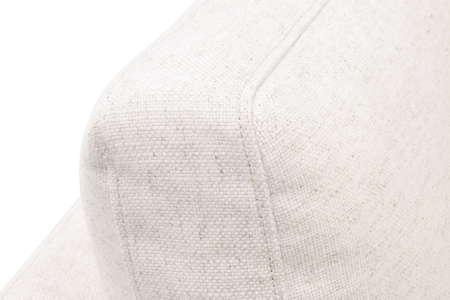 Essentials - Daley Modular Armless Chair in Espresso/Performance Textured Cream Linen