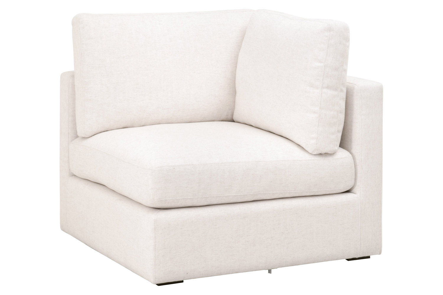 Essentials - Daley Modular Corner Chair in Textured Cream Linen