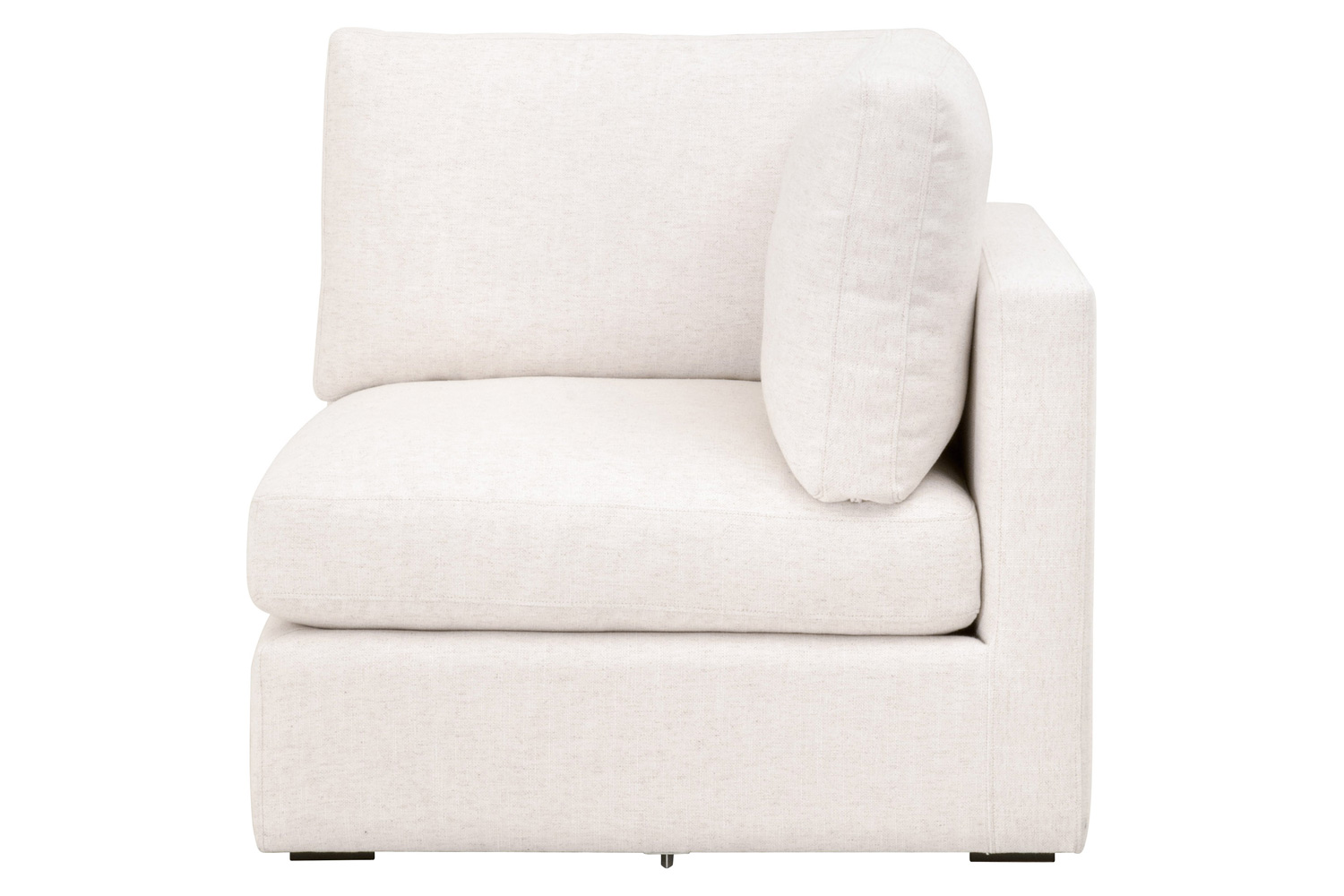 Essentials - Daley Modular Corner Chair in Textured Cream Linen