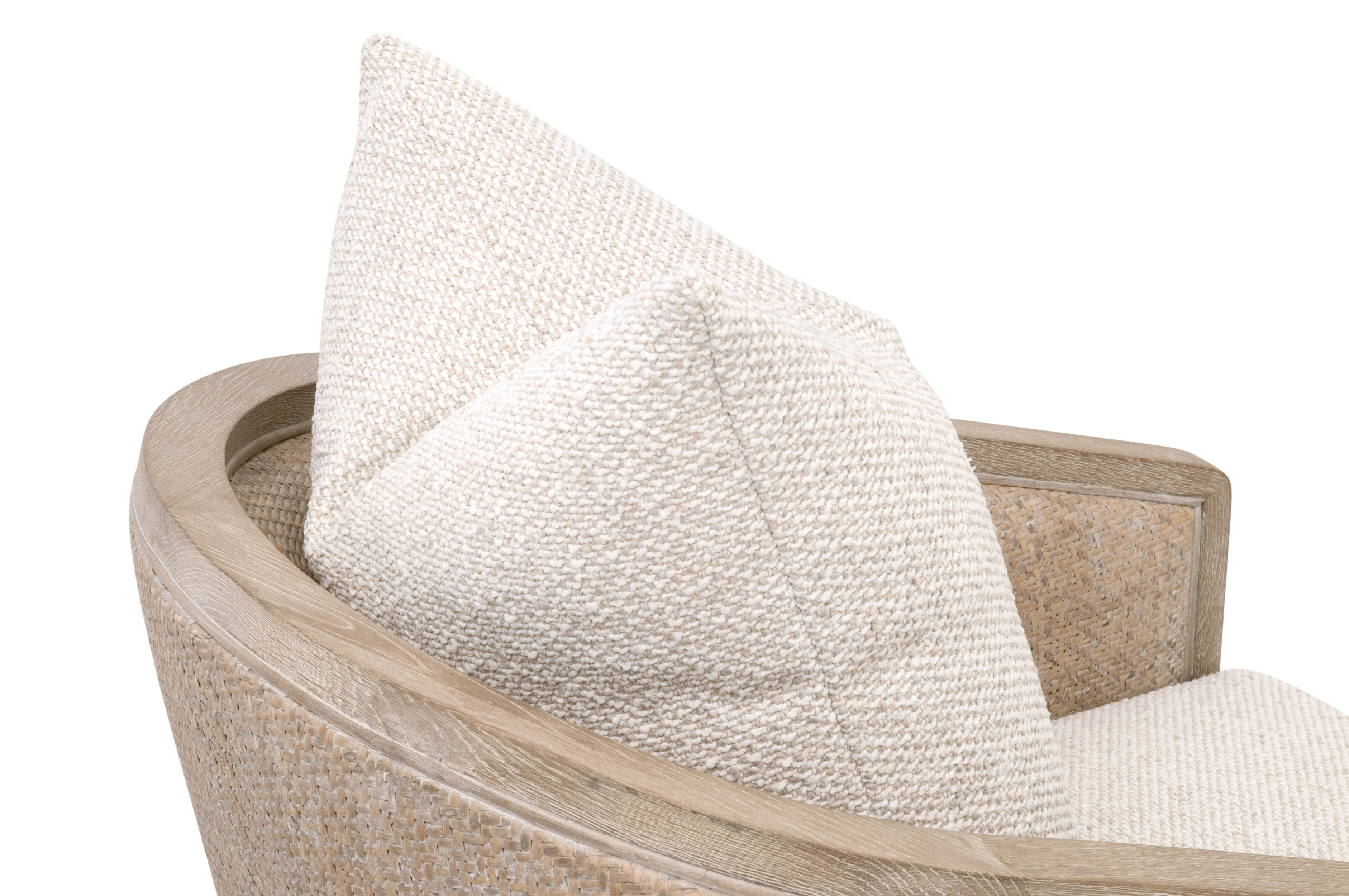 Essentials - McGuire Arm Chair in LiveSmart Gellar-Linen, Natural Gray Oak/Cane