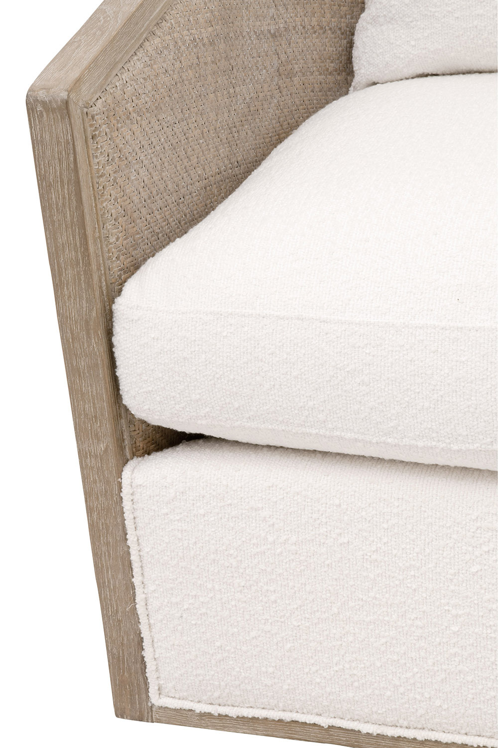 Essentials McGuire Swivel Club Chair - Boucle Snow