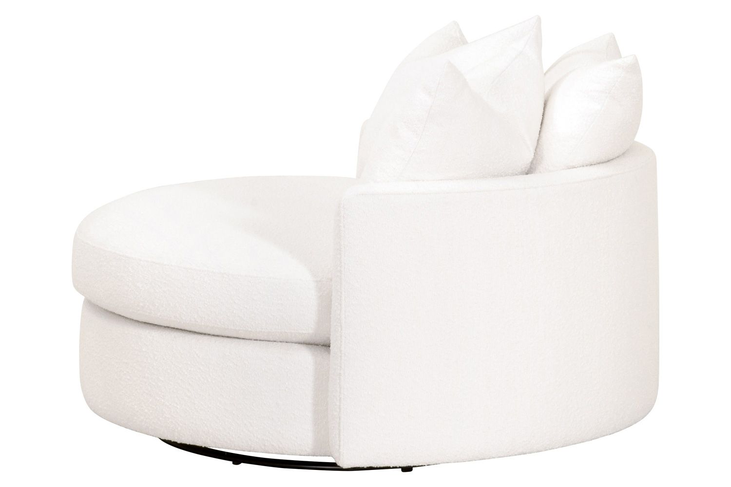 Essentials Lourne Grand Swivel Sofa Chair - Performance Boucle Snow