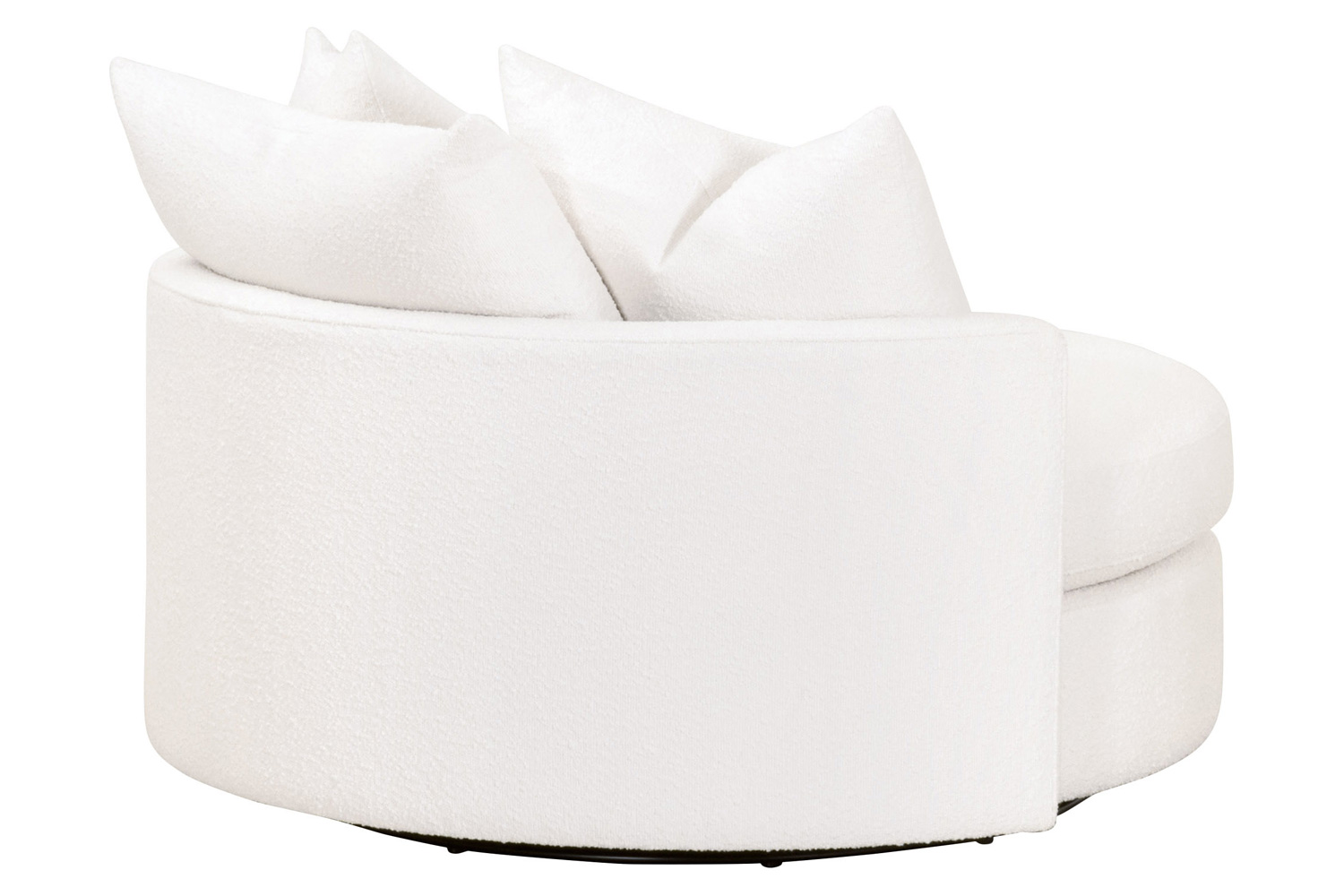 Essentials Lourne Grand Swivel Sofa Chair - Performance Boucle Snow