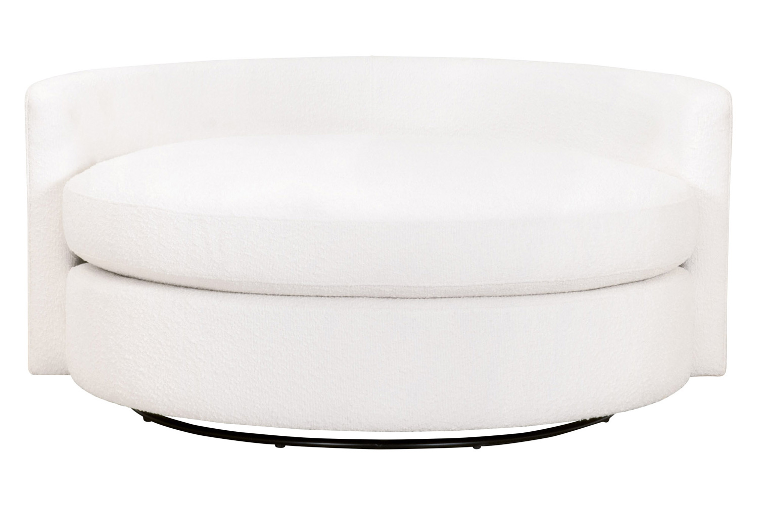 Essentials Lourne Grand Swivel Sofa Chair - Performance Boucle Snow
