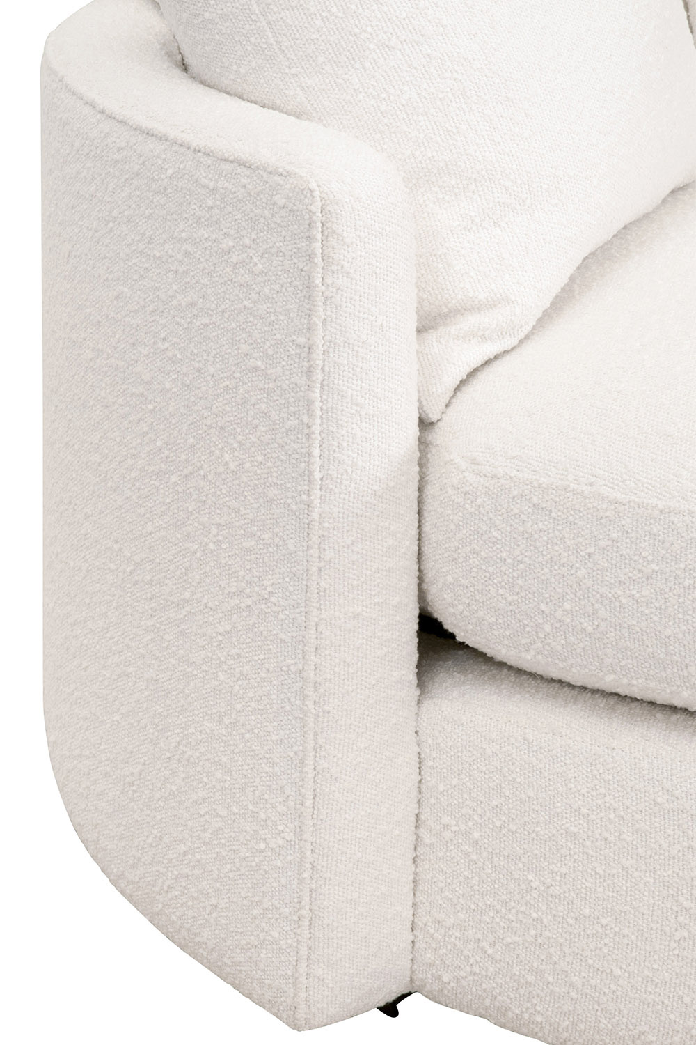 Essentials Lourne Grand Swivel Sofa Chair - Performance Boucle Snow