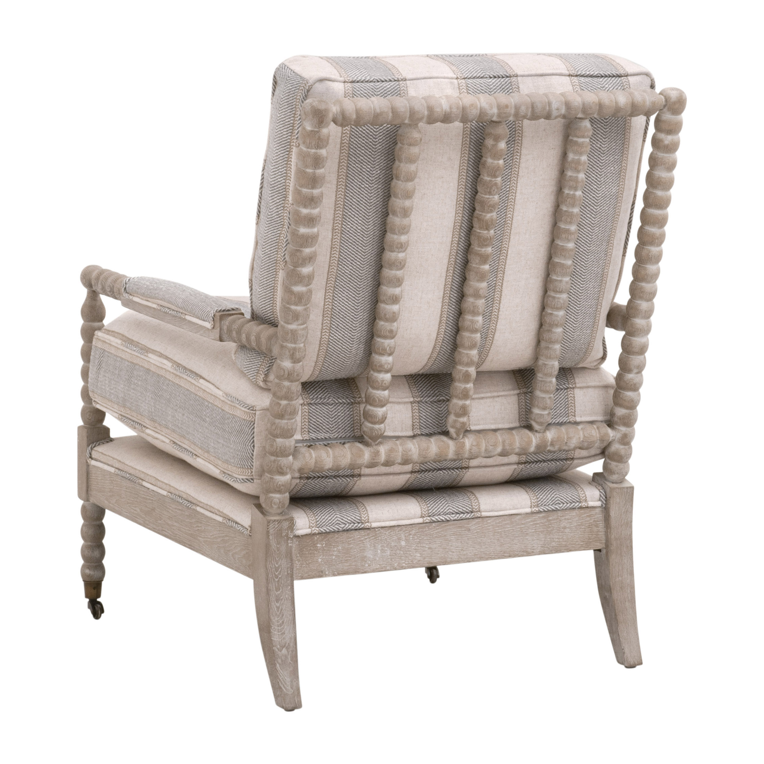 Essentials Rouleau Club Chair - Stanebridge-Pewter, Natural Gray Oak