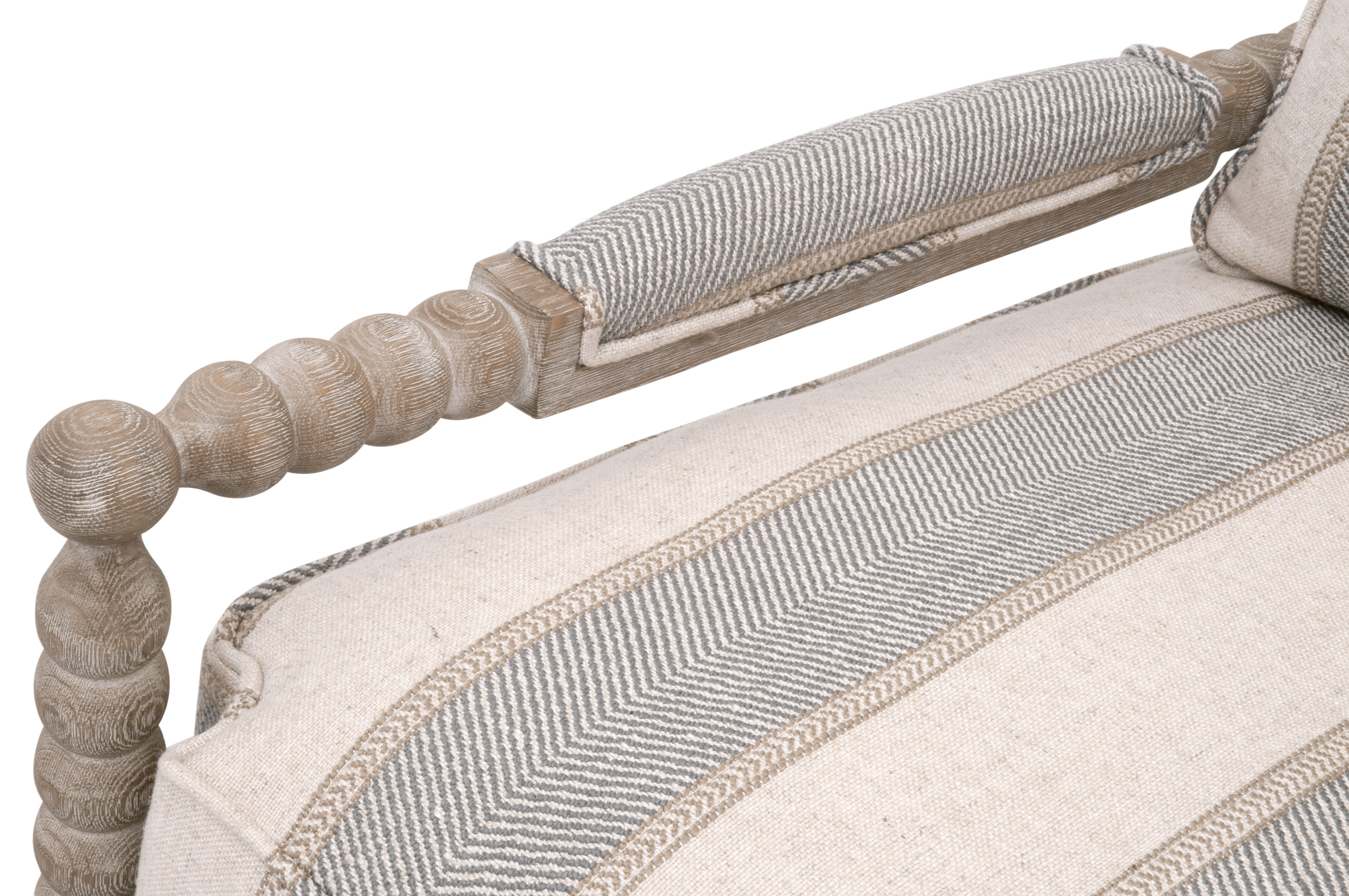 Essentials Rouleau Club Chair - Stanebridge-Pewter, Natural Gray Oak