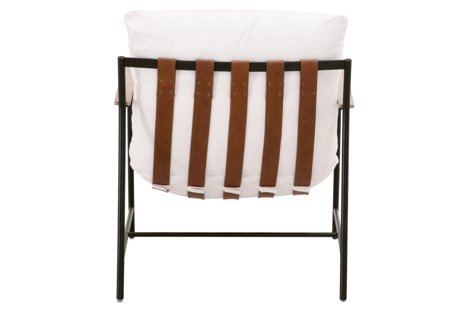 Essentials - Brando Club Chair in LiveSmart Peyton Pearl Black Iron