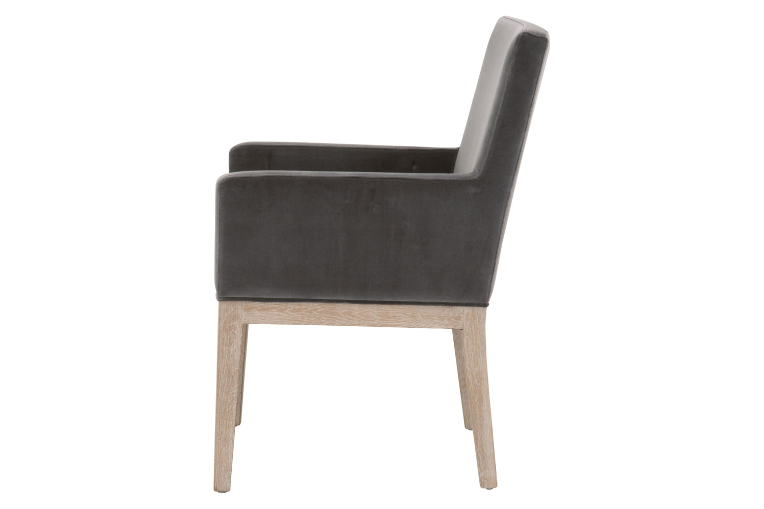 Essentials Drake Arm Chair - Dark Dove Velvet