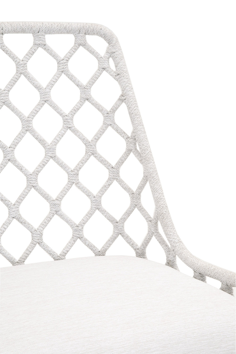 Essentials - Woven Lattis Outdoor Dining Chair in White Speckle