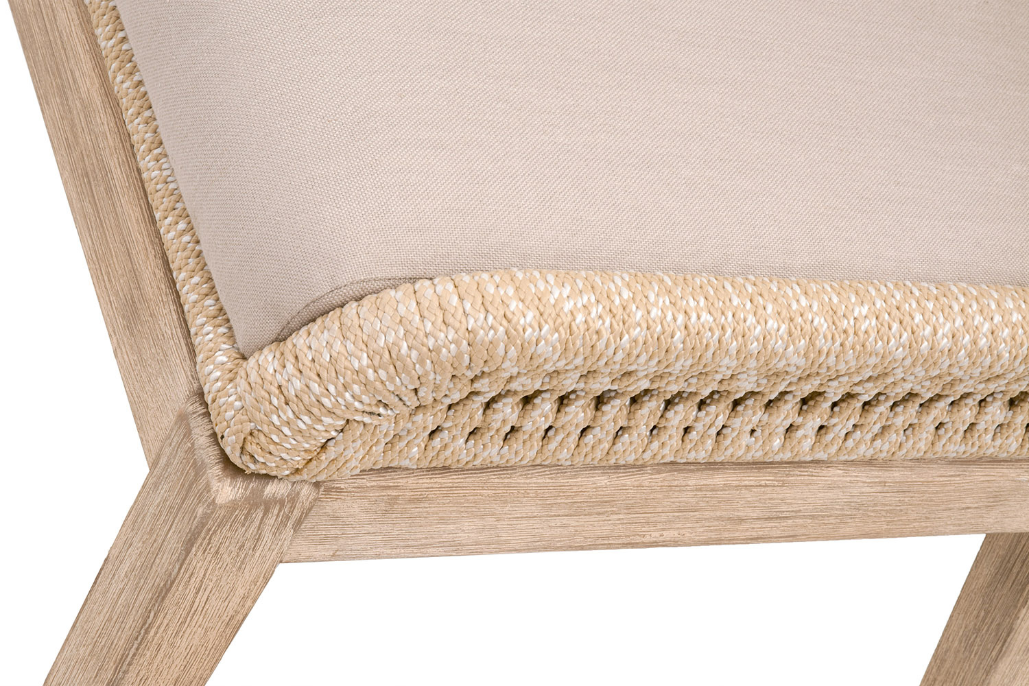 Essentials Woven Loom Dining Chair, Set of 2 - Sand Natural Gray Fixed