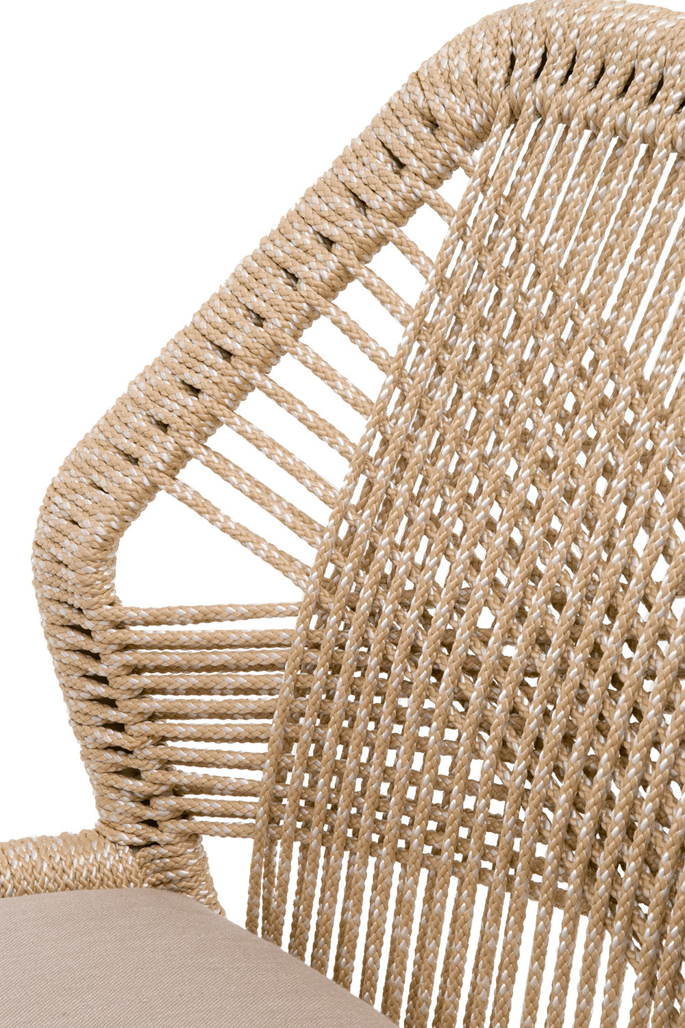 Essentials Woven Loom Dining Chair, Set of 2 - Sand Natural Gray Fixed