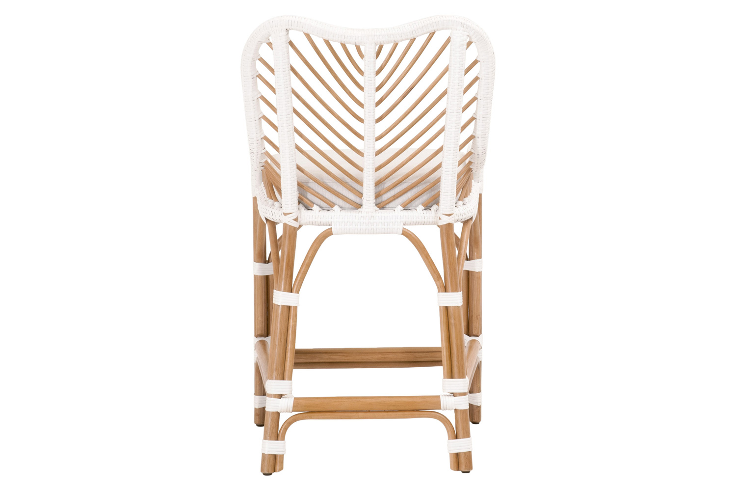 Essentials Woven Laguna Counter Stool - White Synthetic Peel White Speckle