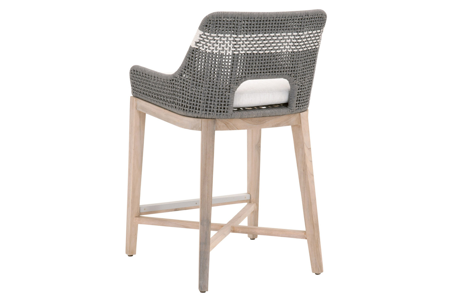 Essentials Woven Tapestry Outdoor Counter Stool - Dove Flat Rope