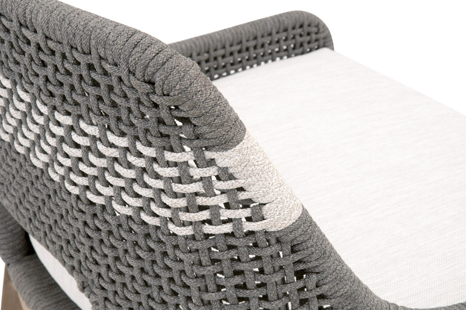 Essentials Woven Tapestry Outdoor Counter Stool - Dove Flat Rope