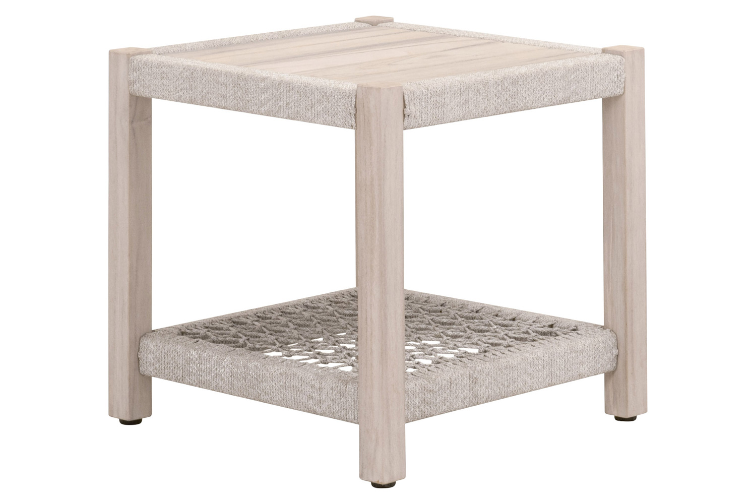 Essentials - Woven Wrap Outdoor End Table in Taupe