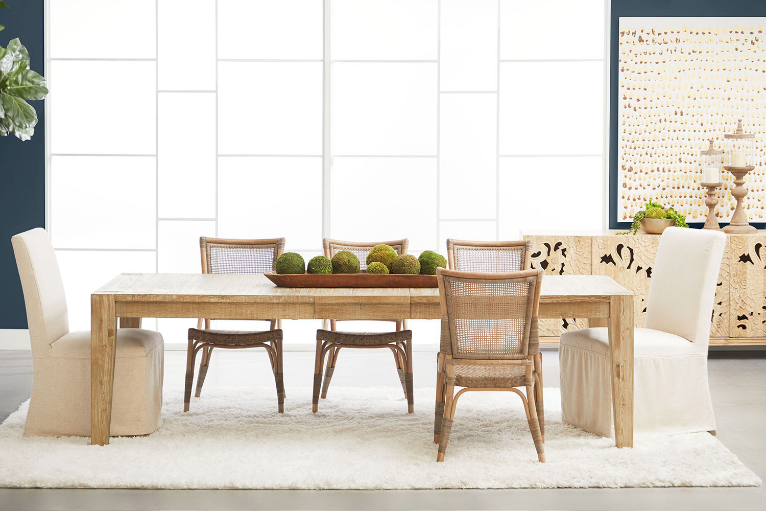 Essentials Levi Slipcover Dining Chair, Set of 2 - Jute