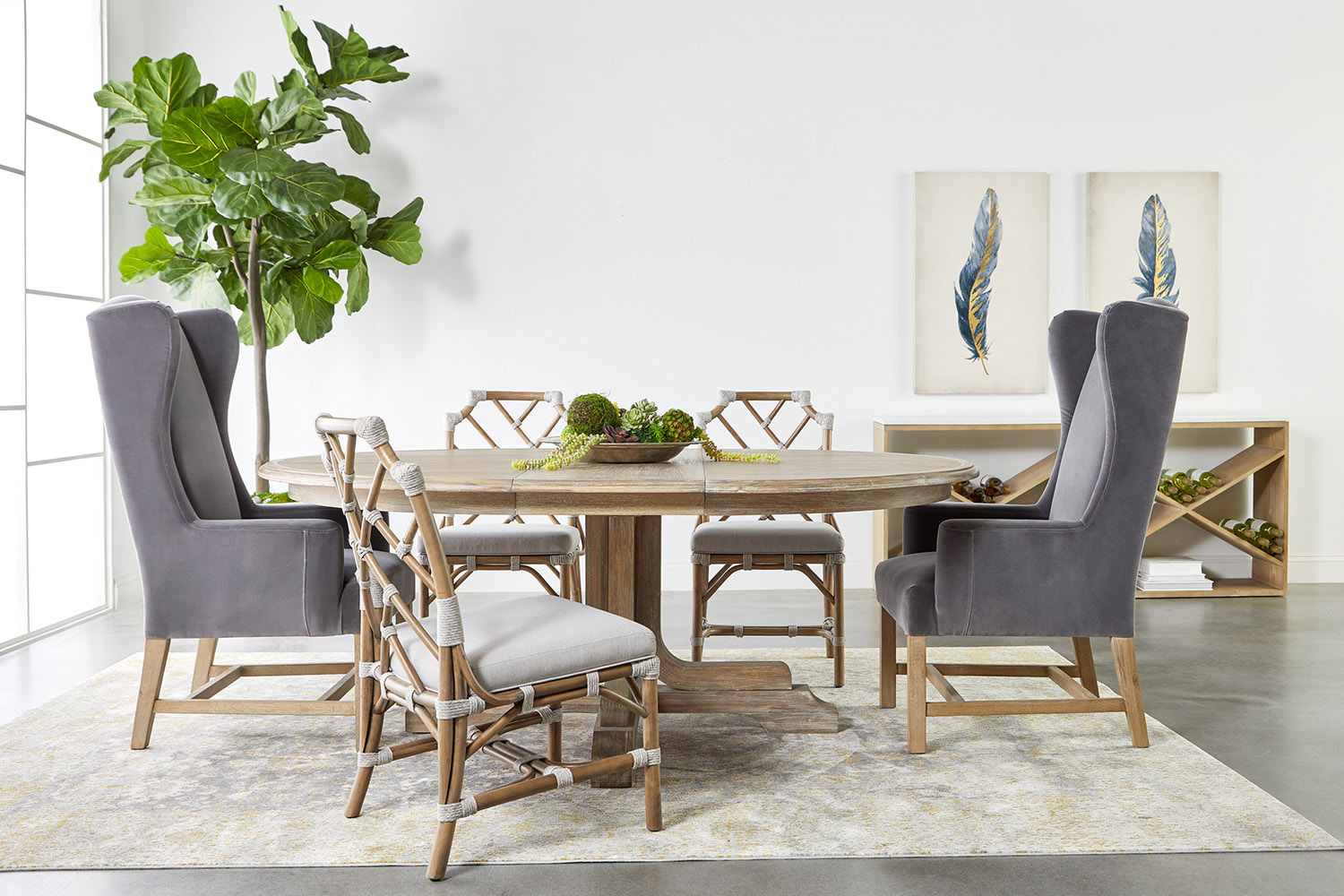 Essentials - Bennett Arm Chair in Dark Dove Velvet