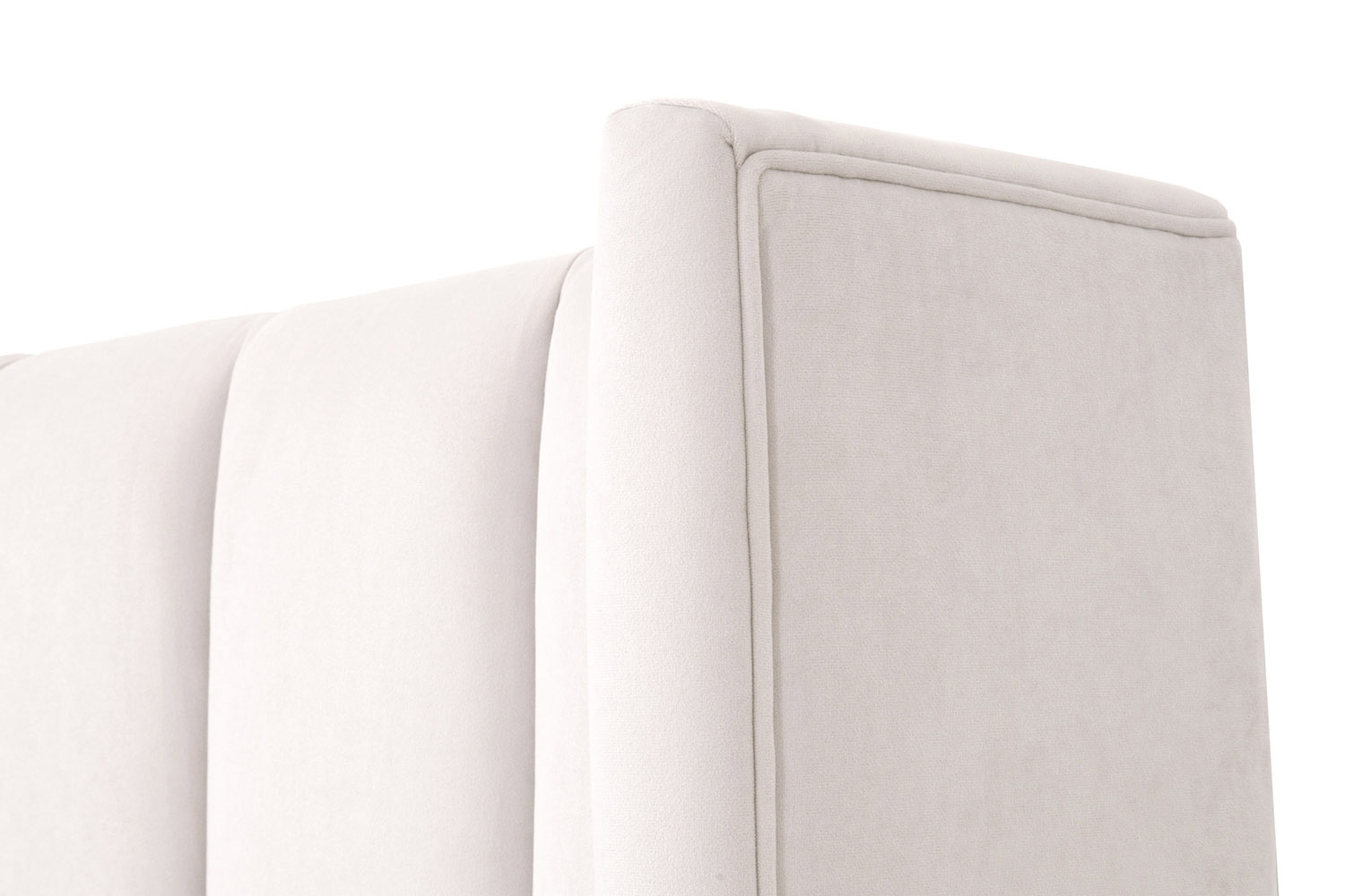 Essentials Chandler Cal King Bed - Cream Velvet