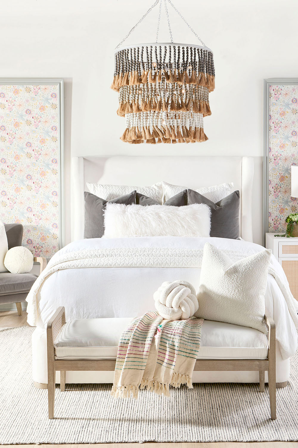 Essentials Balboa Queen Bed - LiveSmart Peyton Pearl and Natural Gray