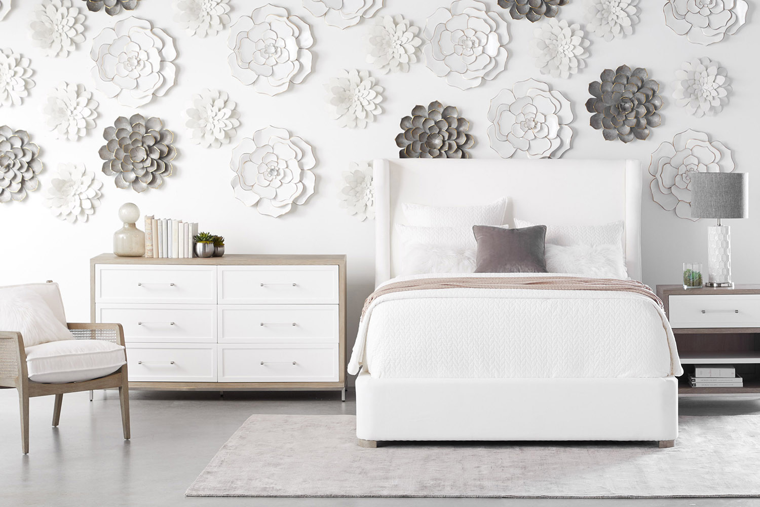 Essentials Balboa Standard King Bed - LiveSmart Peyton Pearl and Natural Gray
