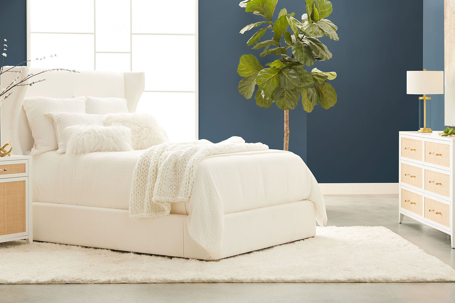 Essentials Balboa Standard King Bed - LiveSmart Peyton Pearl and Natural Gray