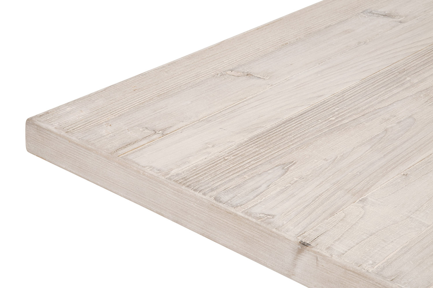 Essentials - Bella Antique Bridge Dining Table in White Wash Pine