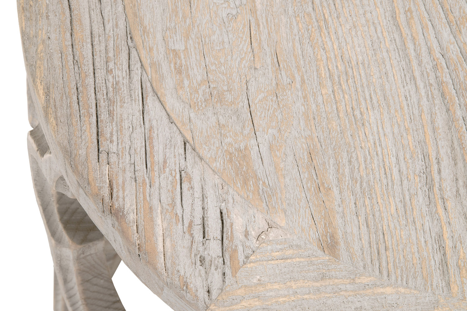 Essentials Bella Antique Clover End Table - Smoke Gray